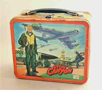 Vintage Aladdin Lunch Box Steve Canyon with Jets 1959