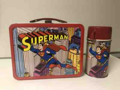 1967 King-Seeley Superman Metal Lunchbox and Thermos