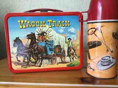VINTAGE WAGON TRAIN LUNCHBOX AND THERMOS