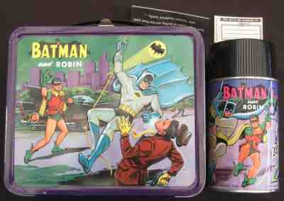 Batman and Robin w/ Thermos © 1966 Aladdin - Collectables » Lunch Boxes -  ElseWhere Comics