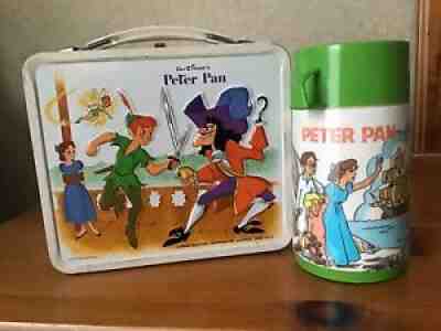 Walt Disney's Peter Pan Metal Lunch Box and Thermos