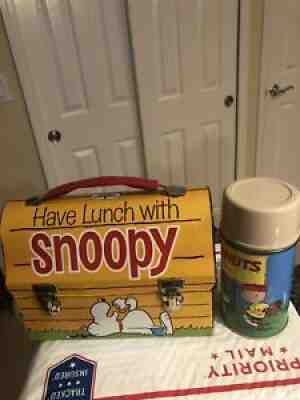 Vintage Dome Lunch Box - Lunch With Snoopy