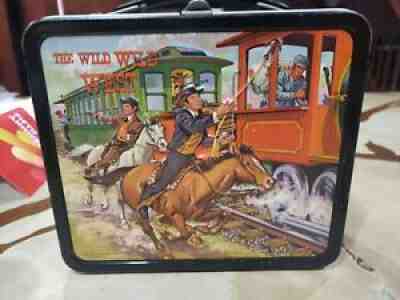 VINTAGE 1969 THE WILD WILD WEST METAL LUNCH BOX & THERMOS R7 9,5