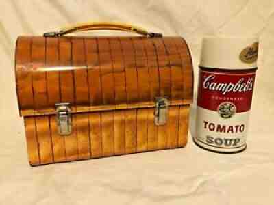 Vintage c.1968 ALADDIN BREAD LOAF metal dome LUNCH BOX & CAMPBELL'S SOUP THERMOS