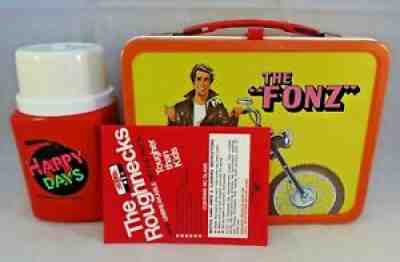 1978 VINTAGE KING-SEELEY HAPPY DAYS FONZ LUNCHBOX & THERMOS