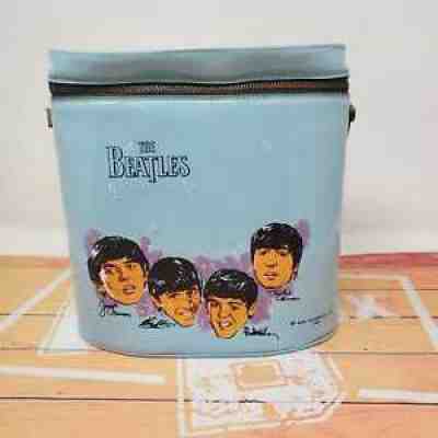 The Beatles Nems Enterprise 1965 Vintage Blue Vinyl Lunchbox MINT RARE