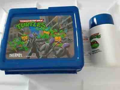 Vintage Teenage Mutant Ninja Turtles Lunch Box 1989 w/thermos unused near mint