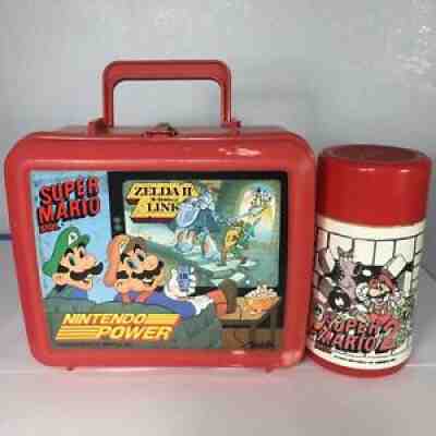 Super Mario Bros 2 Plastic Lunch Box vintage Nintendo Power Zelda and Link  Plastic Lunch Box 80s Nostalgic Collectible Storage Mario 