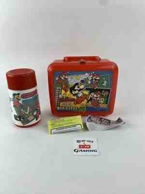 Nintendo Super Mario Bros Lunchbox & Thermos 1988 Aladdin Video Games Rare