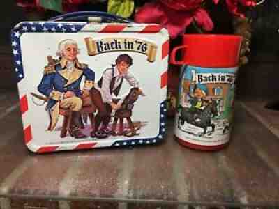 BACK IN '76 Metal LUNCHBOX and THERMOS Vintage 1975 CENTENNIAL