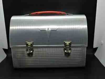 Vintage King Seely V Victory Domed Red Handle Lunch Box With Original Thermos