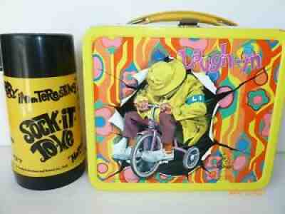 1970 Vintage LAUGH-IN metal LUNCH BOX and THERMOS - excellent