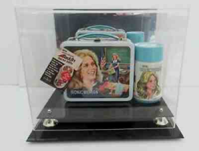 1977 Vintage Bionic Woman Lunchbox Thermos Gem Mint Unused with Tag Wow !!!!