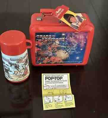 Vintage 1984 Transformers G1 Hasbro Aladdin Lunchbox w/ Thermos