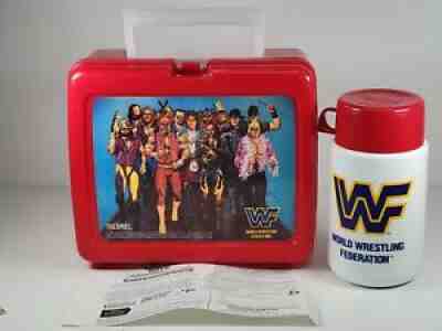 Vintage Lunchbox 1991 WWF Wrestling Superstars W/ Thermos & Paperwork NEVER USED