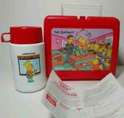 *NEW* The Simpsons Lunchbox complete w/ Thermos brand Vintage 1990 Bart NWT