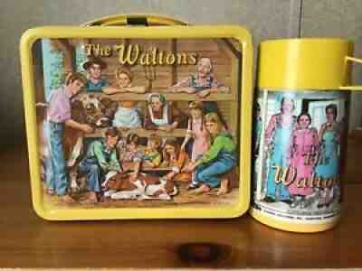 Vintage The Waltons Metal Lunch Box & Thermo 