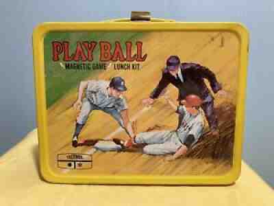 Vintage 1969 â??Play Ballâ? Lunch Box with Matching Thermos