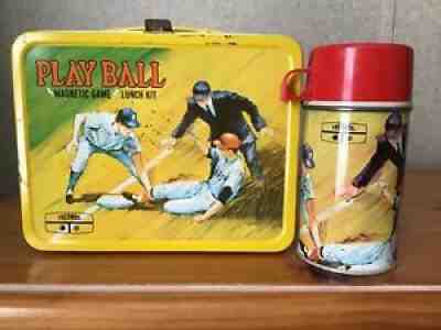 VINTAGE PLAY BALL LUNCHBOX AND THERMOS