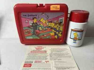 The Simpsons Lunchbox complete Thermos brand Vintage 1990 Bart