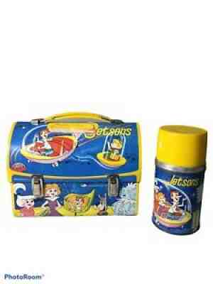 The Jetsons RARE! Vintage 1963 Dome Metal Lunchbox WITH Thermos CLEAN