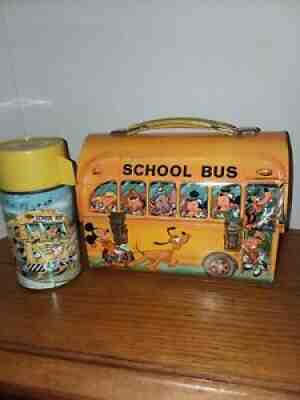 Vintage Walt Disney Production School Bus Lunch Box