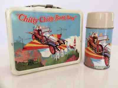 VINTAGE 1969 CHITTY CHITTY BANG BANG LUNCHBOX AND THERMOS -GORGEOUS SET!