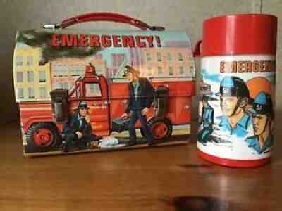 VINTAGE EMERGENCY LUNCHBOX AND THERMOS