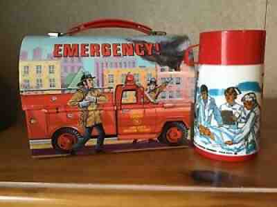 VINTAGE EMERGENCY LUNCHBOX AND THERMOS