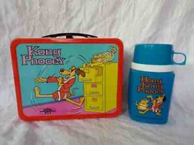 Vintage 1975 hot Hong Kong Phooey Metal Lunch Box Hanna Barbera NO THERMOS