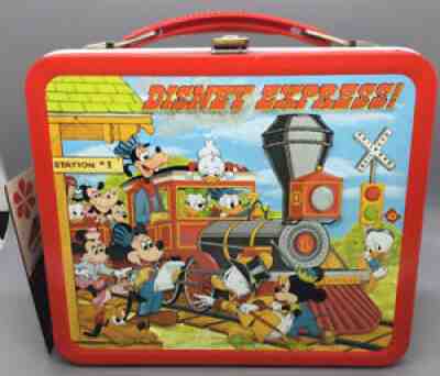 VINTAGE ADVERTISING DISNEY EXPRESS TIN LUNCH BOX MICKEY MOUSE 46