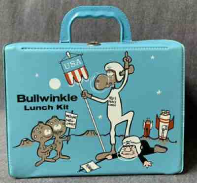 1963 Vintage Vinyl Bullwinkle Lunch Box And Thermos