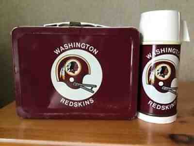 VINTAGE WASHINGTON REDSKINS LUNCHBOX AND THERMOS