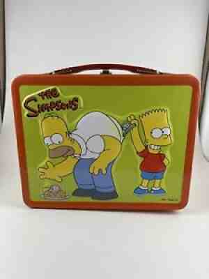 The Simpsons Bart Simpson Vintage Metal Lunch Box With Thermos Vintage NECA 2000