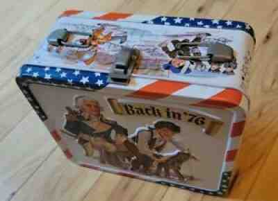 Vintage Aladdin Metal Lunchbox Back In '76 Bicentennial Unused