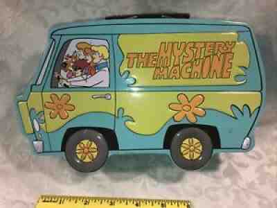 VINTAGE SCOOBY DOO MYSTERY MACHINE LUNCH BOX TIN GREAT CONDITION!!!