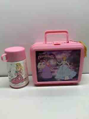 Walt Disney's Cinderella Tin Metal Lunchbox and Thermos No. 3700