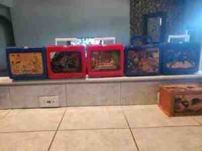 Vintage Plastic Lunch Boxes, Batman, WWF, Ghostbusters, Silver Hawks, Masters