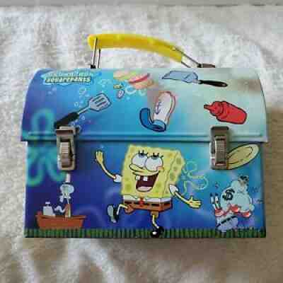 Spongebob Squarepants Tin Lunch Box Nickelodeon 2001 