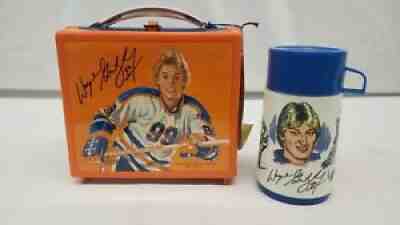 VINTAGE WAYNE GRETZKY #99 NHL HOCKEY PLASTIC LUNCHBOX & THERMOS RARE COLLECTIBLE