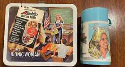 The Bionic Woman Lunchbox with Thermos and tags unused Vintage