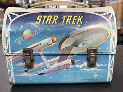 Vintage STAR TREK - 1968 Aladdin Dome Top Metal Lunch Box