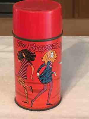 1968 Vintage The Pussycats Vinyl Lunchbox Thermos in Fine Condition !!!