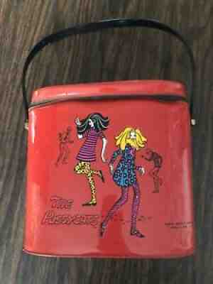 1968 Vintage The Pussycats Vinyl Lunchbox Thermos in Fine Condition !!!