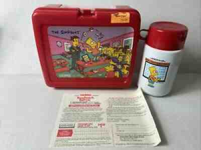 The Simpsons Lunchbox complete Thermos brand Vintage 1990 Bart