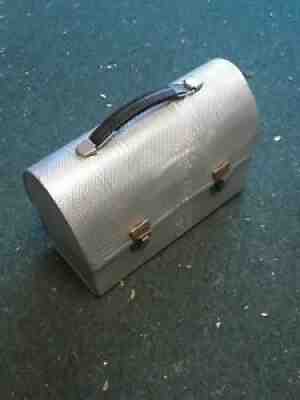 Vintage Metal Iron Workers Lunch Box Man Cave Kitchen