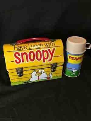 1968 Snoopy Dome Lunch Box & Thermos * Excellent * Vintage * Peanuts Lunchbox