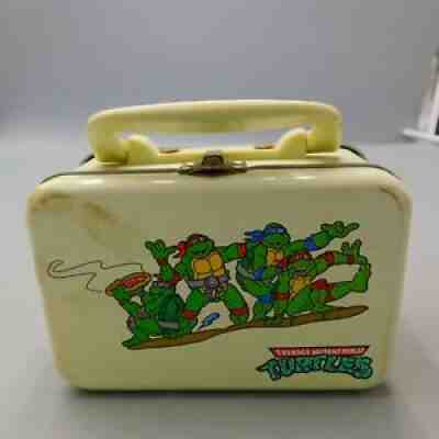 VINTAGE RARE 1980's JAPANESE TEENAGE MUTANT NINJA TURTLES 6" METAL LUNCH BOX