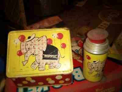 Toppie The Elephant Vintage Lunch Box And Thermos