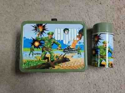 Vintage ARMY LUNCH BOX With Thermos Plastic 1980's GI Joe Ko